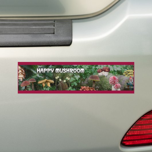 Bumpersticker van paddenstoelen (Op auto)