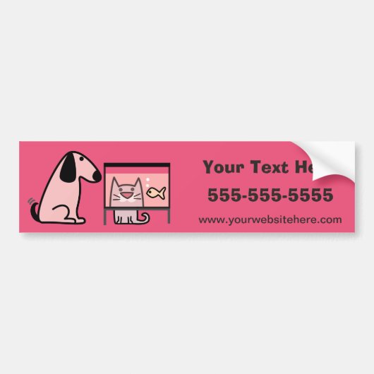 Bumpersticker van Pet Sitter (Voorkant)