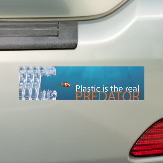 Bumpersticker van plastic roofdieren (Op auto)