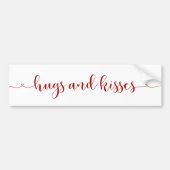 Bumpersticker van Valentijnsdag van Hugs en Kisses (Voorkant)
