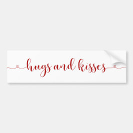 Bumpersticker van Valentijnsdag van Hugs en Kisses