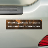 Bumpersticker van vervuilde lucht (Op auto)