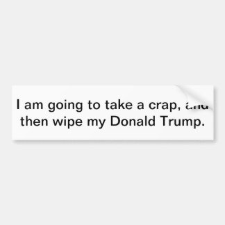 Bumpersticker veegt mijn Donald Trump af