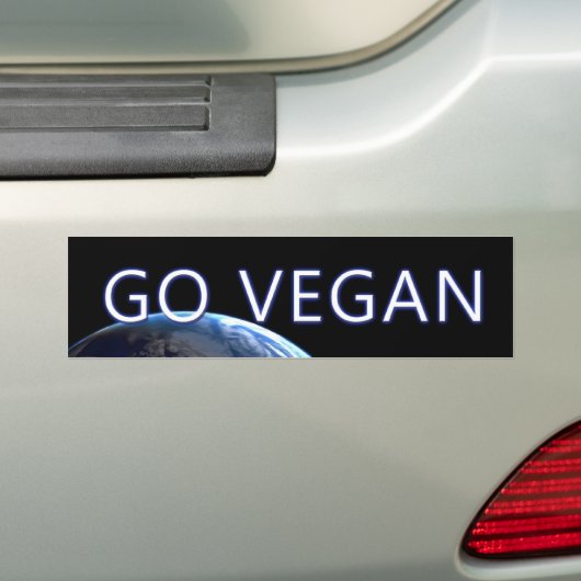 bumpersticker-VEGAN3 Bumpersticker (Op auto)