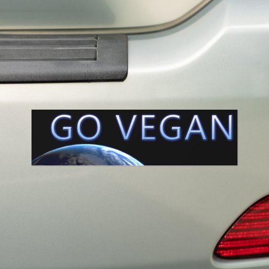 bumpersticker-VEGAN4 Bumpersticker (Op auto)