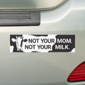 Bumpersticker Vegan (niet je moeder, niet je melk) (Op auto)