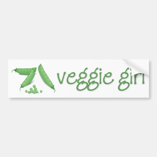 Bumpersticker Veggie Girl (Voorkant)