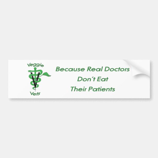 Bumpersticker Veggie Vets (Voorkant)