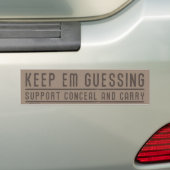 Bumpersticker Verberg & Draag (Op auto)