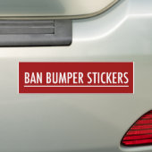 bumpersticker verbieden (Op auto)