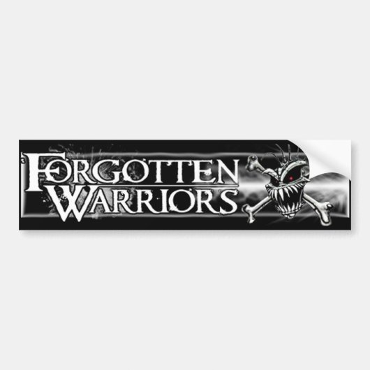 Bumpersticker vergeten Warriors (Voorkant)