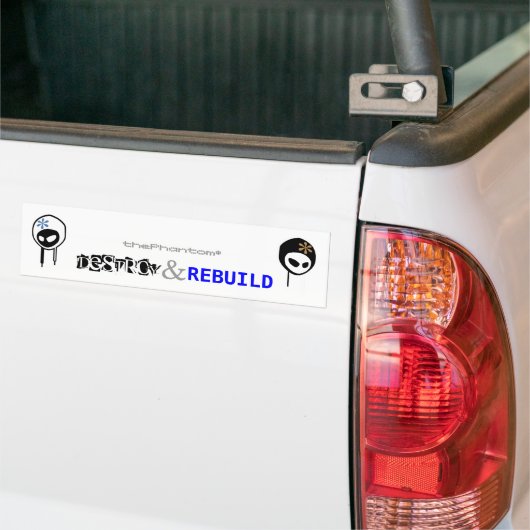 Bumpersticker vernietigen en opnieuw bouwen (Op Truck)