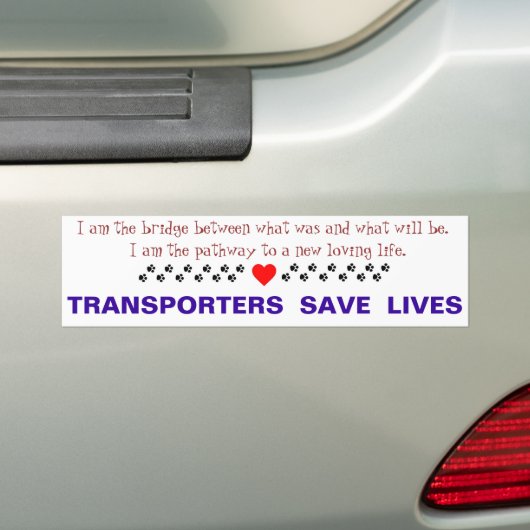 Bumpersticker vervoer (Op auto)