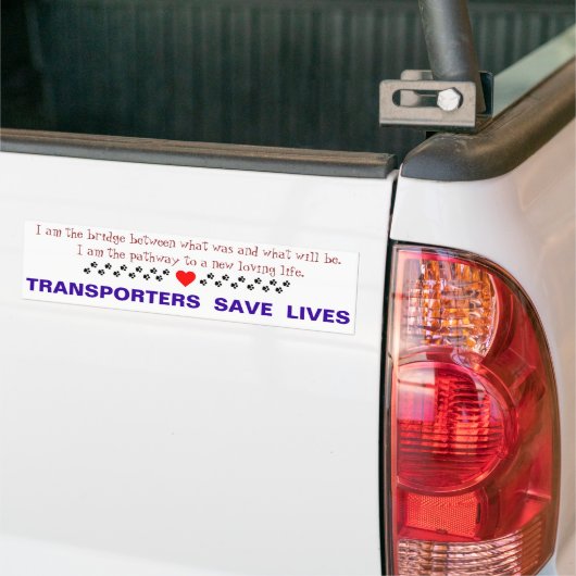 Bumpersticker vervoer (Op Truck)