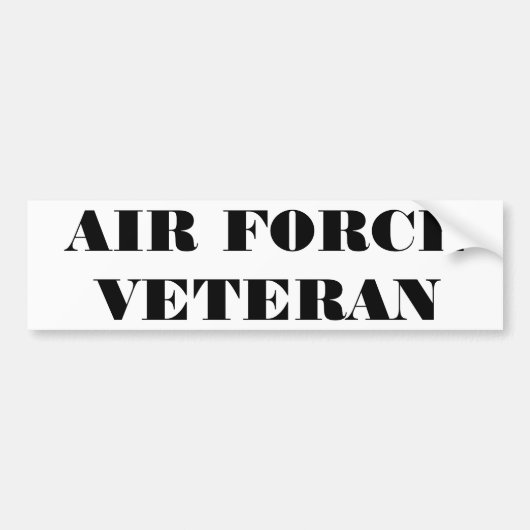 Bumpersticker Veteraan (Voorkant)