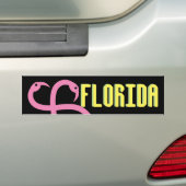 Bumpersticker Visueel Plezier Florida Roze Flaming (Op auto)