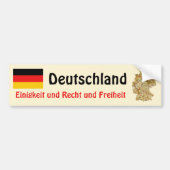 Bumpersticker vlag Duitsland + kaart (Voorkant)