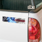 Bumpersticker Vlag & Vrijheidsbeeld (Op Truck)