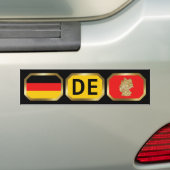 Bumpersticker vlaggenkaartcode Duitsland (Op auto)