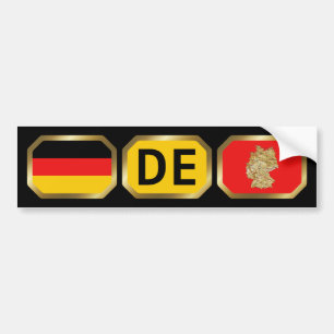 Bumpersticker vlaggenkaartcode Duitsland