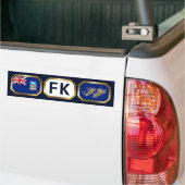 Bumpersticker vlaggenplattegrond Falklandeilanden (Op Truck)