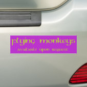 Bumpersticker vliegende apen (Op auto)