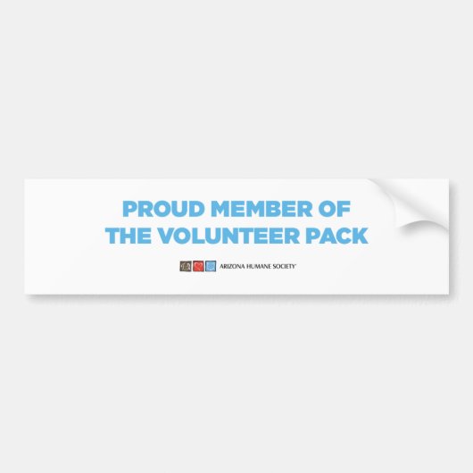 Bumpersticker Volunteer Pack (Voorkant)