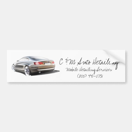 Bumpersticker voor automatische gegevens van C en  (Voorkant)