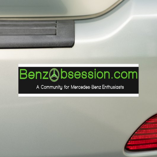bumpersticker voor benzobsessie (Op auto)