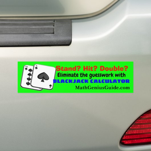 bumpersticker voor Blackjack Calculator (Op auto)