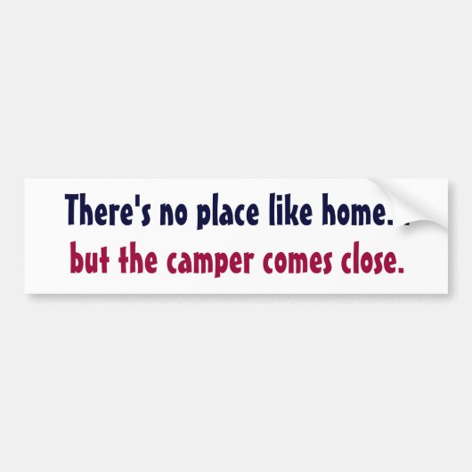 Bumpersticker voor camper (Voorkant)