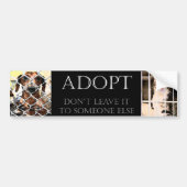 Bumpersticker voor de adoptie van dieren (Voorkant)