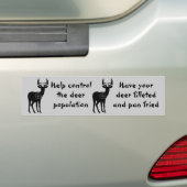 Bumpersticker voor de hertenjacht (Op auto)