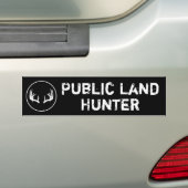 Bumpersticker voor de jacht op overheidsgrond voor (Op auto)