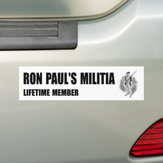 bumpersticker voor de militia van Ron Paul (Op auto)