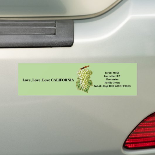 Bumpersticker voor de staat Californië (Op auto)