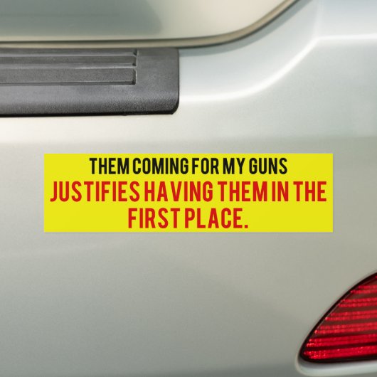 Bumpersticker voor de tweede wijziging (Op auto)