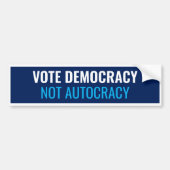 Bumpersticker voor democratische auto's (Voorkant)