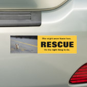 BUMPERSTICKER VOOR DIERRESCUE (Op auto)