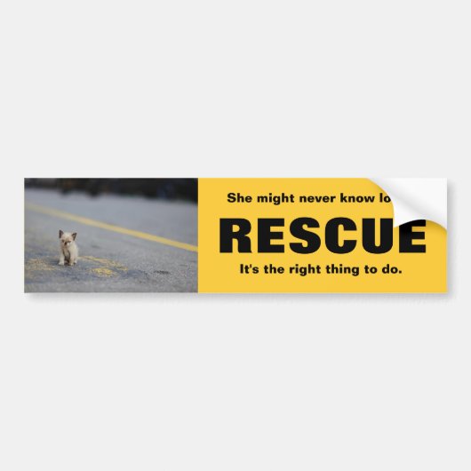 BUMPERSTICKER VOOR DIERRESCUE (Voorkant)