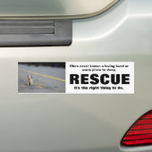 BUMPERSTICKER VOOR DIERRESCUE (Op auto)