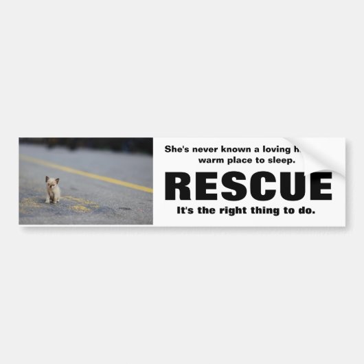BUMPERSTICKER VOOR DIERRESCUE (Voorkant)