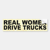 BUMPERSTICKER VOOR ECHTE VROUWEN BESTUURDERS (Voorkant)