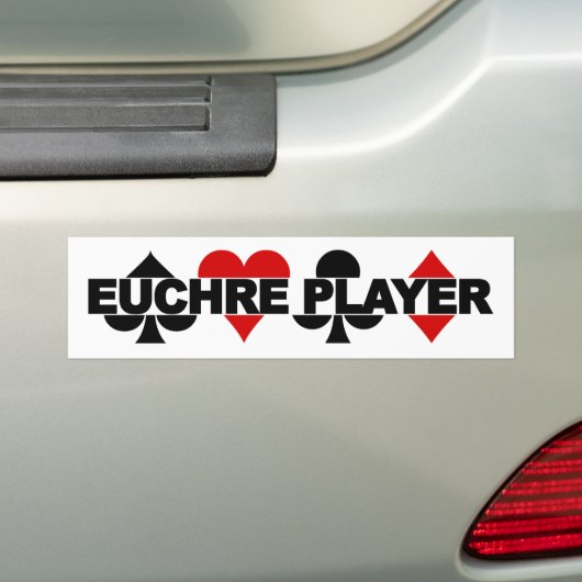 bumpersticker voor Euchre Player (Op auto)