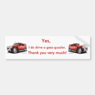 bumpersticker voor gaszuigers (Hummer)
