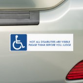 Bumpersticker voor gehandicapten (Op auto)