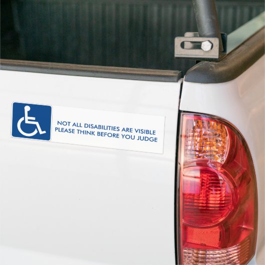 Bumpersticker voor gehandicapten (Op Truck)
