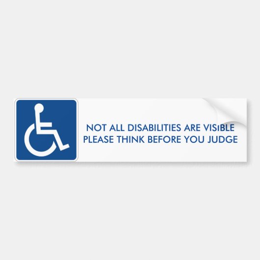 Bumpersticker voor gehandicapten (Voorkant)