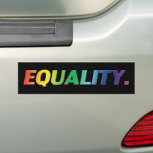 Bumpersticker voor gelijkheid / regenboogkleuren