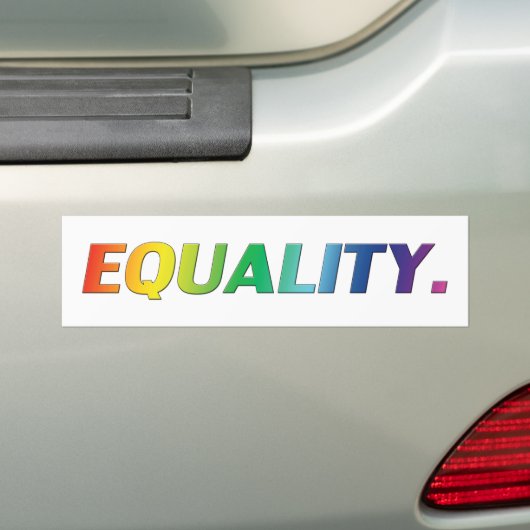 Bumpersticker voor gelijkheidsprijs regenboogkleur (Op auto)